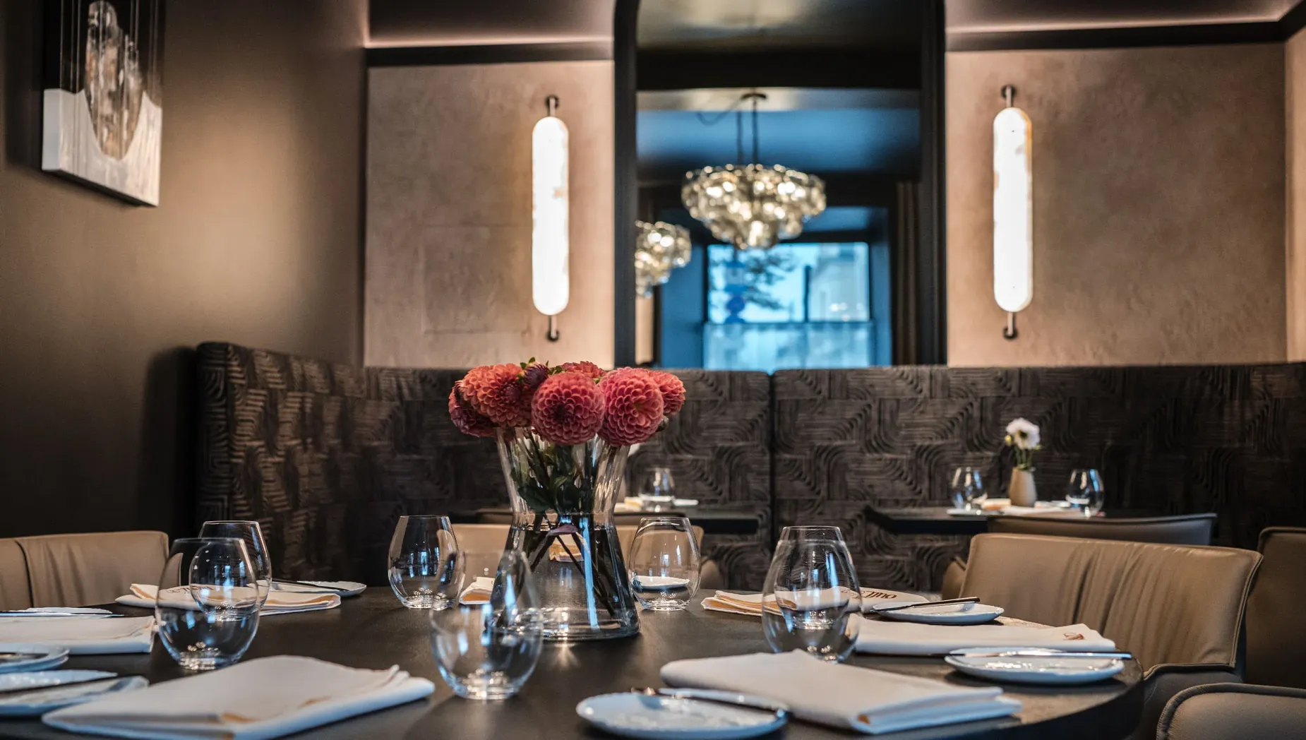 Buff on restaurant interior