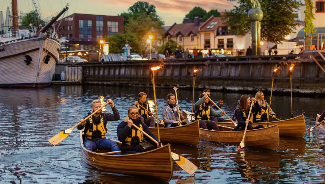 Canoeing at night